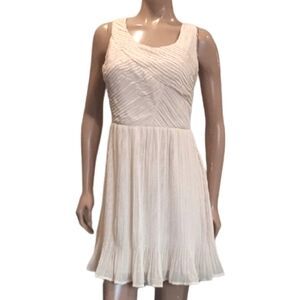 DEBY DEBO Anthropologie Pleated Blush Pink Dress Bridal Formal Fairycore Small